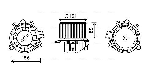 AVA QUALITY COOLING Вентилятор салона FT8439